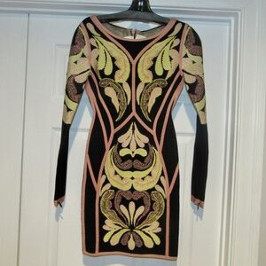 HERVE LEGER $3400 NEW BODYCON Mini DRESS Medium
